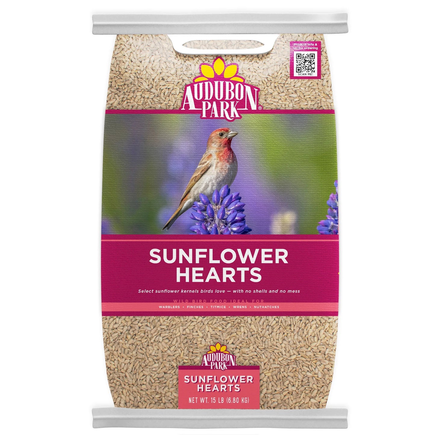 (2 Pack)  Sunflower Hearts Dry Wild Bird Food, 15 Lb Bag