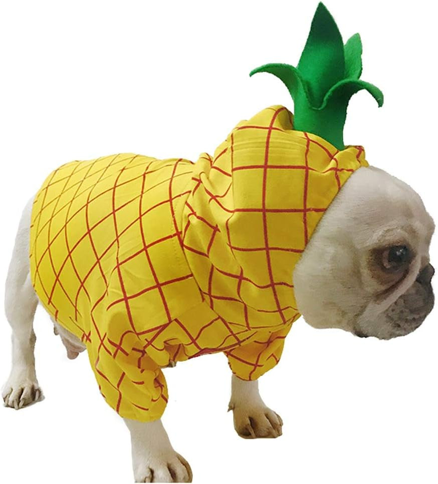 Pineapple Pet Costume, Halloween Pet Dogs Cosplay Coat for Party Christmas Special Events Costume.