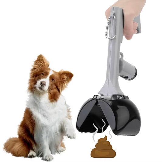 Poop Pick up Holder 2 in 1 Pet Accessories with 1 Roll Garbage Bags Outdoor Cleaning Tools Pet Pooper Scooper.