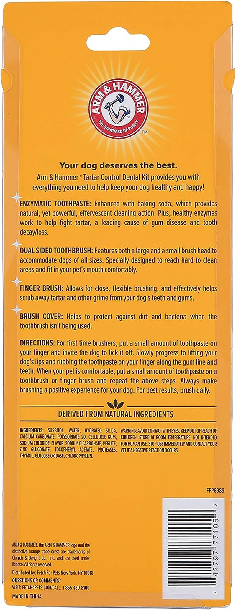 for Pets Tartar Control Kit for Dogs Contains Toothpaste, Toothbrush & Fingerbrush Reduces Plaque & Tartar Buildup, 3-Piece Kit, Banana Mint Flavor (Pack of 1).