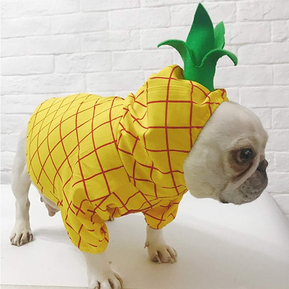 Pineapple Pet Costume, Halloween Pet Dogs Cosplay Coat for Party Christmas Special Events Costume.