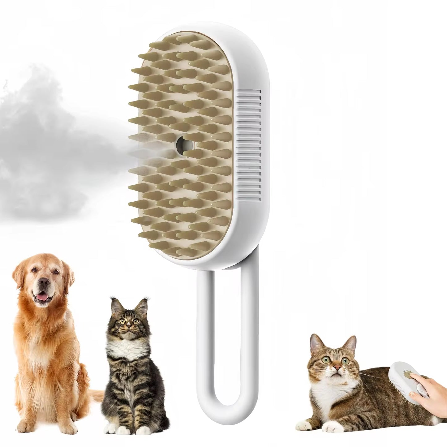 3 in 1 Pet Brush Cat Steam Brush Comb Dog Brush Electric Spray Cat Hair Brushes Massage Pet Grooming Hair Removal Combs.