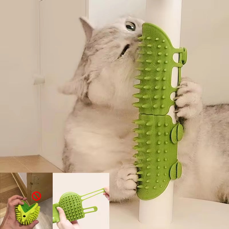 Pet Cat Hair Removal Massage Comb Cats Scratching Rubbing Brush Kitten Grooming Self Cleaning Wall Corner Cat Scratcher Combs.