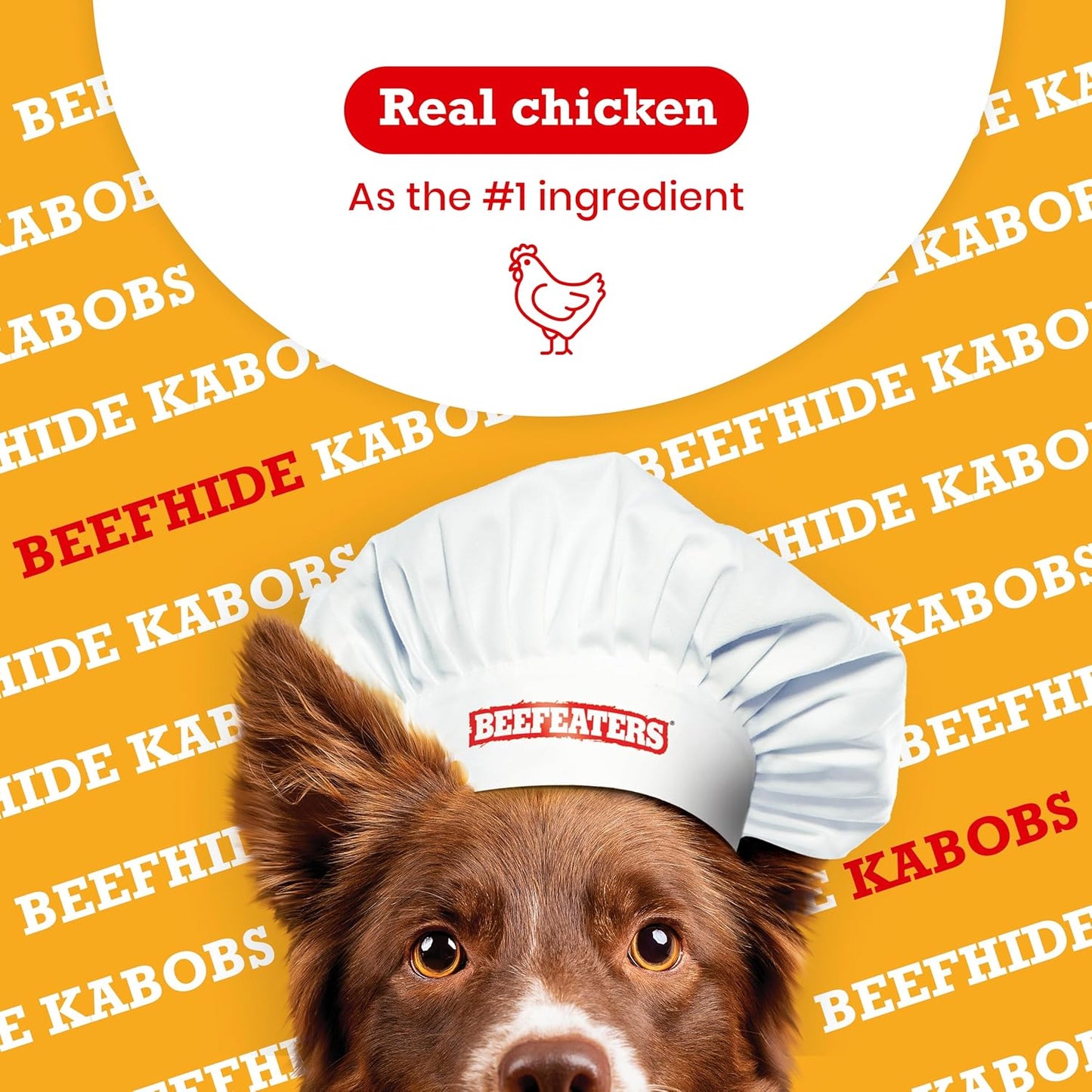 Dog Treats - Beefhide Kabobs 12Oz Baked | Dog Food with Real Chicken, Liver & Sweet Potato | Long-Lasting Chew | Promotes Dental Health | Dog Training Treats for All Dog Sizes