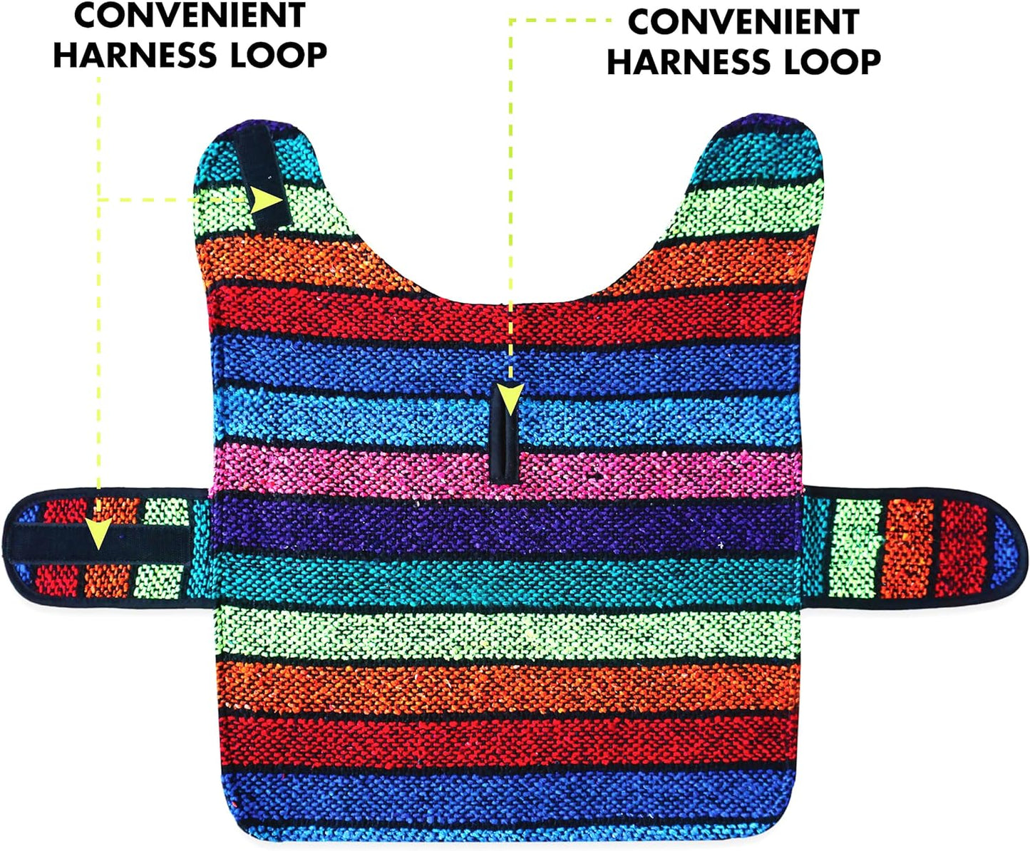 Handmade Dog Poncho from Authentic Mexican Blanket - Dog Clothes – Chihuahua Coat - Costume - Sweater - Vest (Multi Color, XXS)