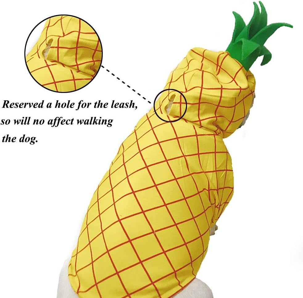 Pineapple Pet Costume, Halloween Pet Dogs Cosplay Coat for Party Christmas Special Events Costume.