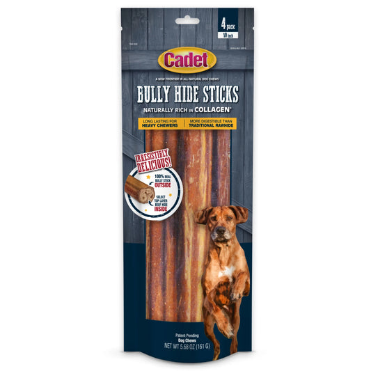 Bully Hide Sticks All-Natural Dog Chews Large Bully Stick Large (4 Count)