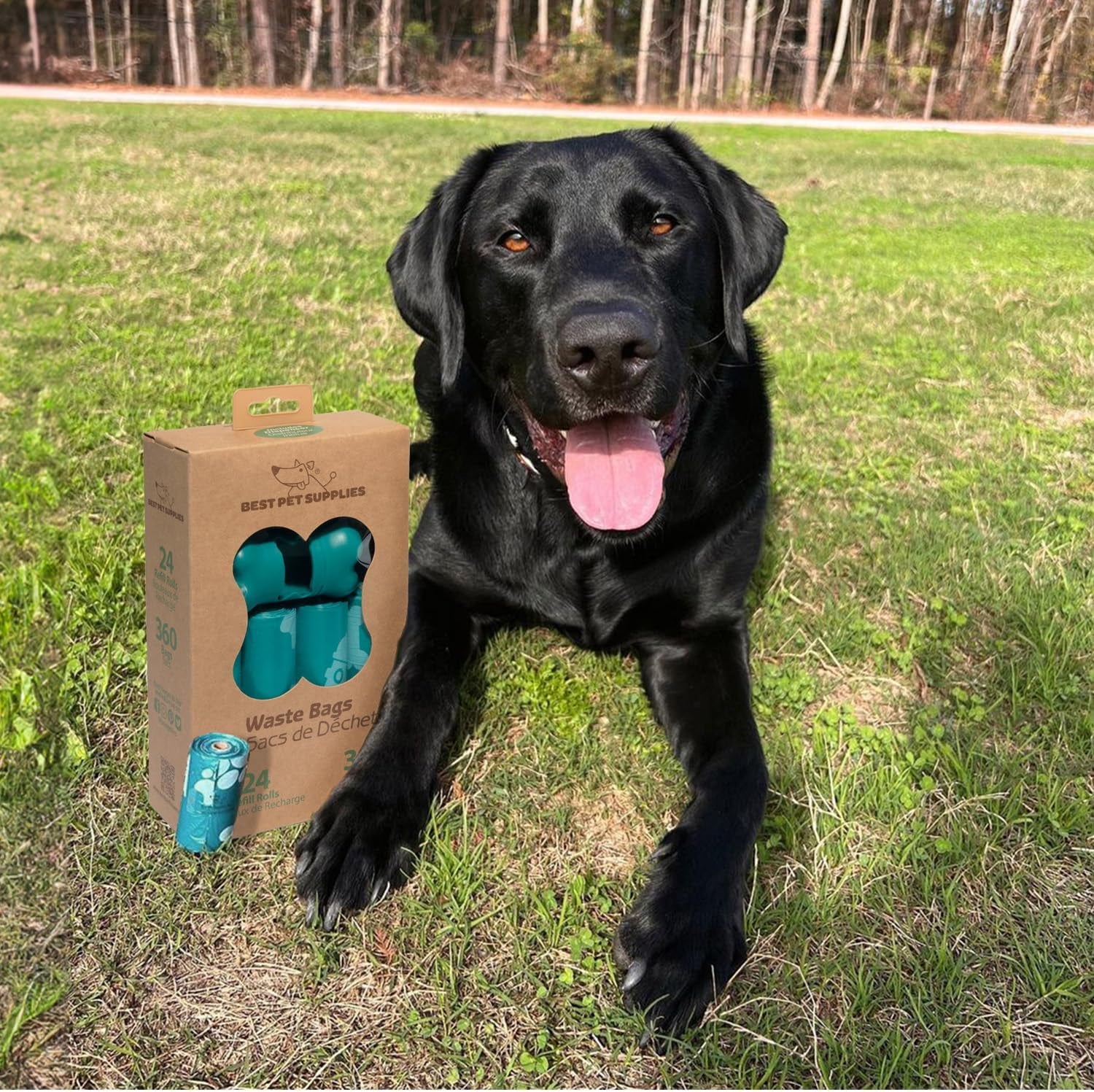 Dog Poop Bags (360 Bags) for Waste Refuse Cleanup, Doggy Roll Replacements for Outdoor Puppy Walking and Travel, Leak Proof and Tear Resistant, Thick Plastic - Turquoise.